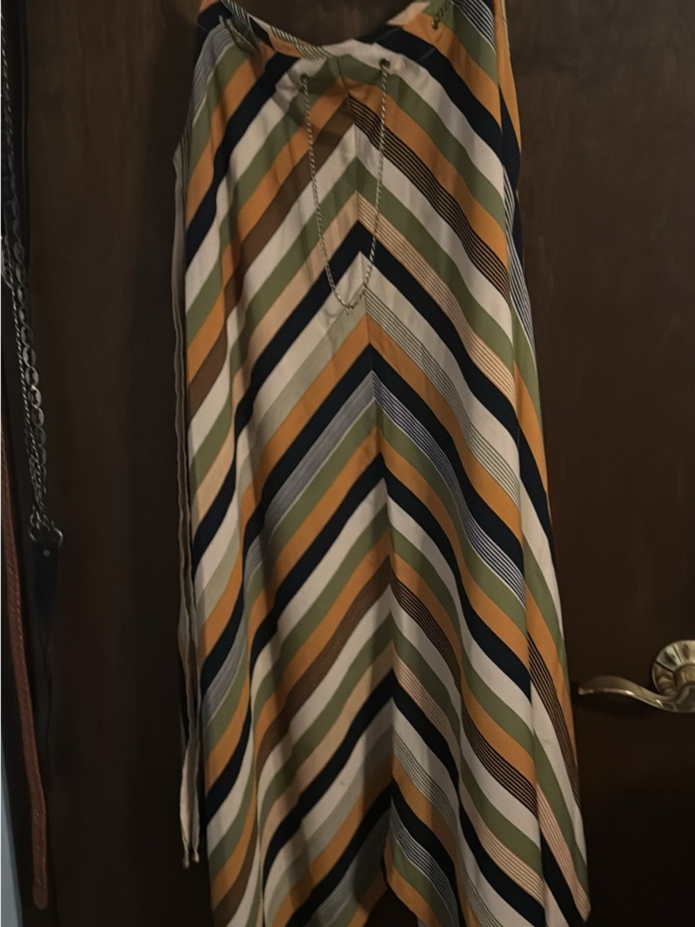 Speed Control Striped Maxi Skirt in Mustard, Olive, Navy & Cream